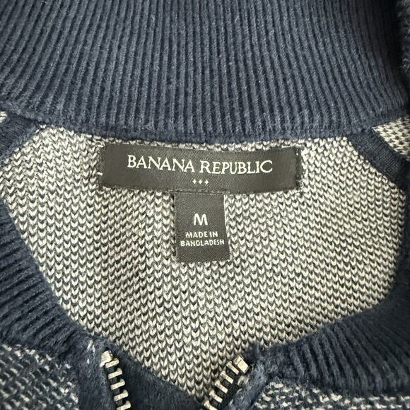 Banana Republic Mens Medium Cardigan Sweater Full Zip Layers Casual Office Basic - Picture 4 of 14